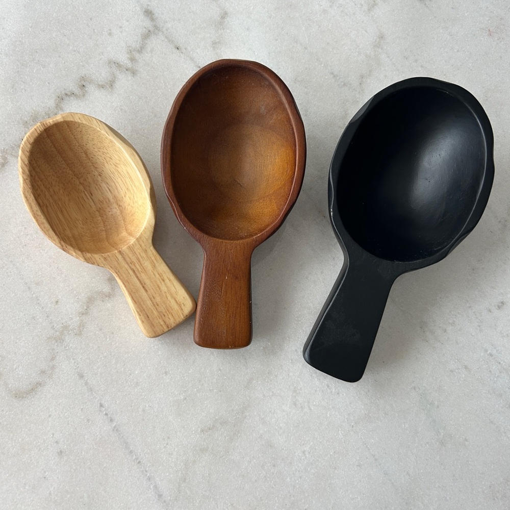 Set of Three Wooden Scoops